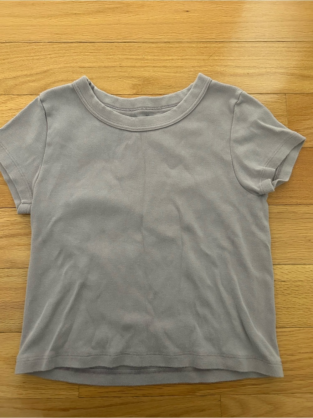 Women Brandy Melville Short Sleeve Tee - Light Gray